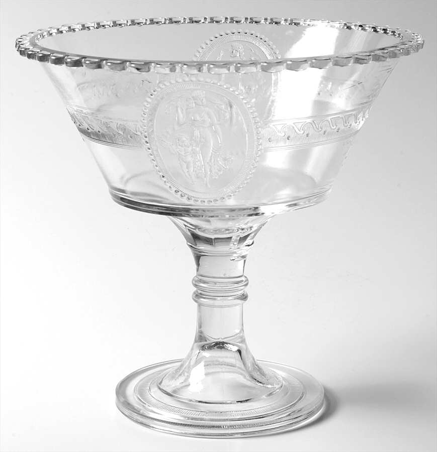 Cupid & Venus 8" Round Bowl No Lid by Richards & Hartley Glass Company-1