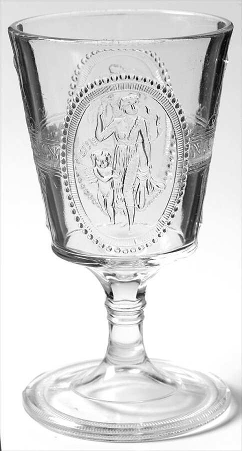 Cupid & Venus Water Goblet by Richards & Hartley Glass Company-1
