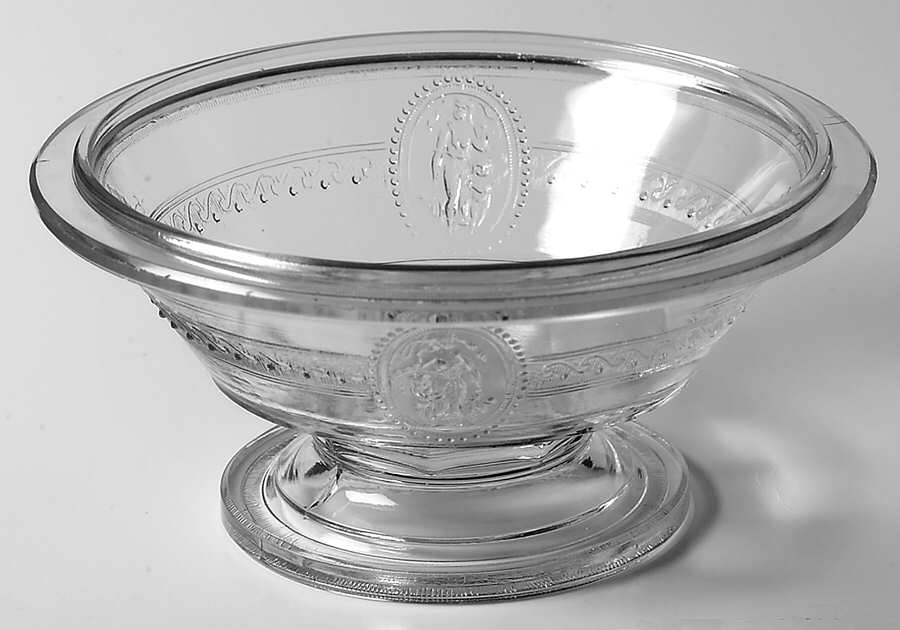 Cupid & Venus Round Butter Dish No Lid by Richards & Hartley Glass Company-1