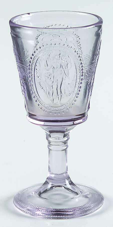 Cupid & Venus Wine Glass by Richards & Hartley Glass Company-1