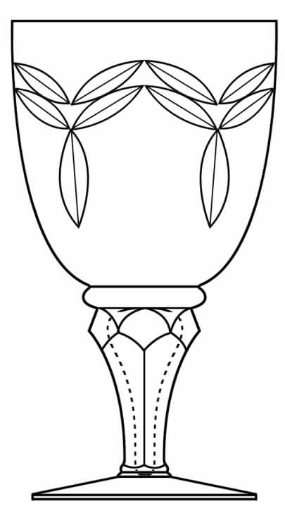 1874-1 Water Goblet by Royal Leerdam - Netherland-1