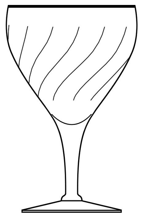 Golden Twist Water Goblet by Reizart-1