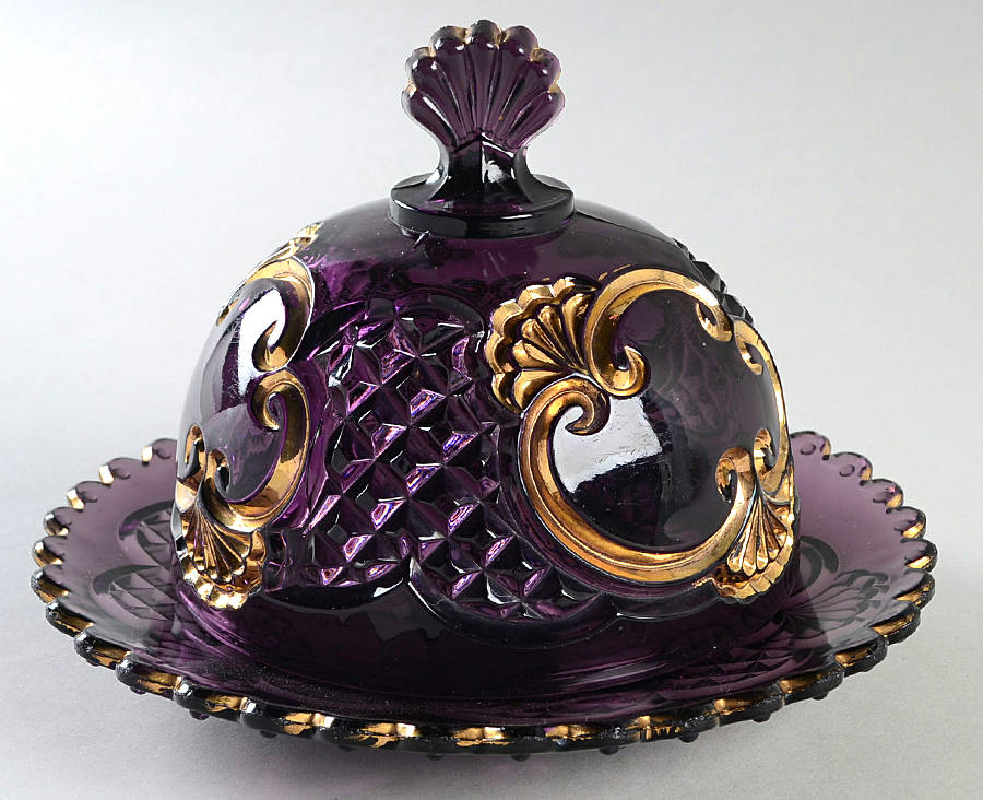 Croesus Amethyst Round Covered Butter by Riverside-1