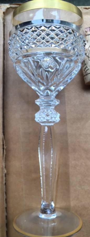 Williamsburg Gold Trim Water Goblet by Riekes-Crisa-1