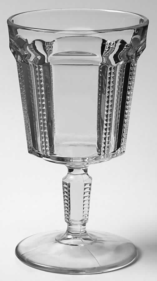 Zipper Water Goblet by Richards & Hartley Glass Company-1