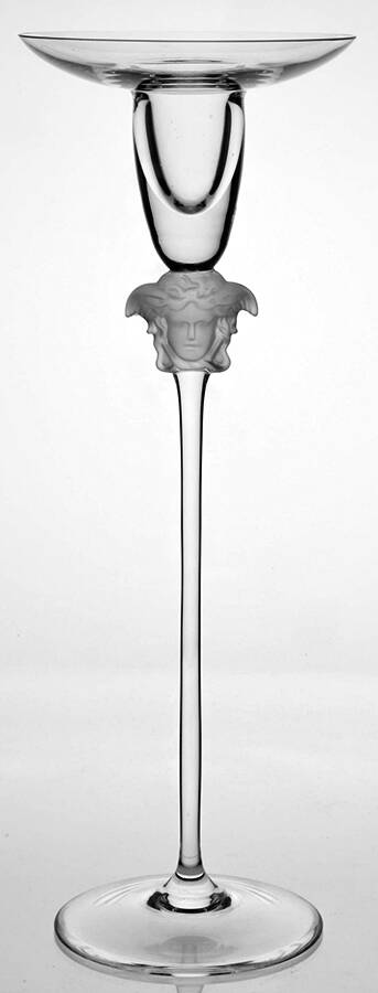 Medusa Lumiere Clear 10" Tall Single Light Candlestick by Rosenthal-1