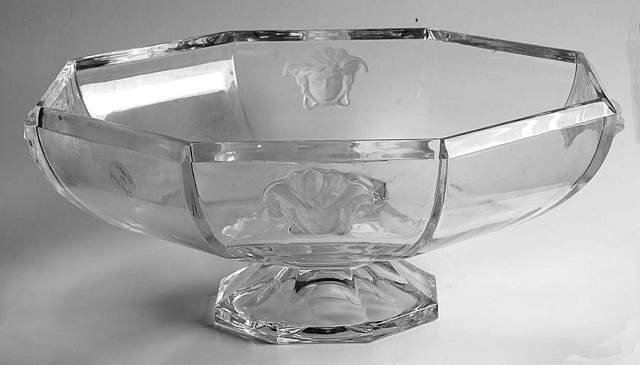 Medusa Lumiere Clear 12" Footed Bowl by Rosenthal-1