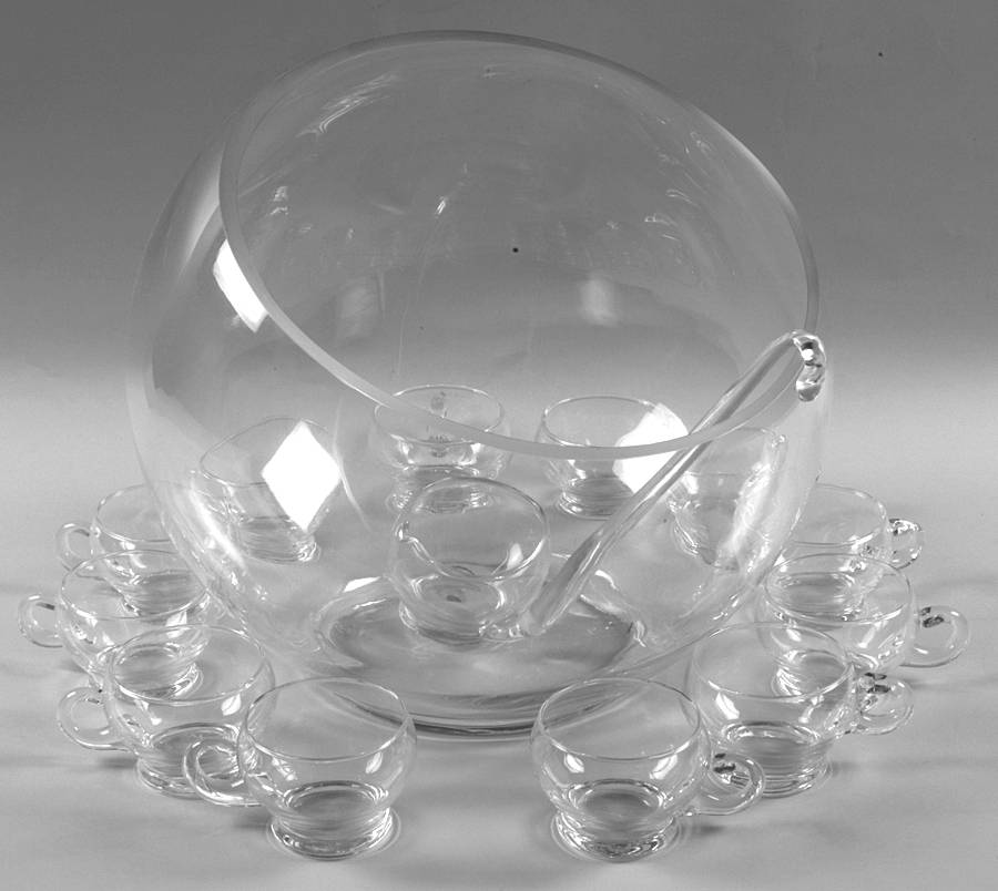 Hollywood (14 Pc) Punch Set (Punch Bowl,12 Cups, Ladle) by Riekes-Crisa-1