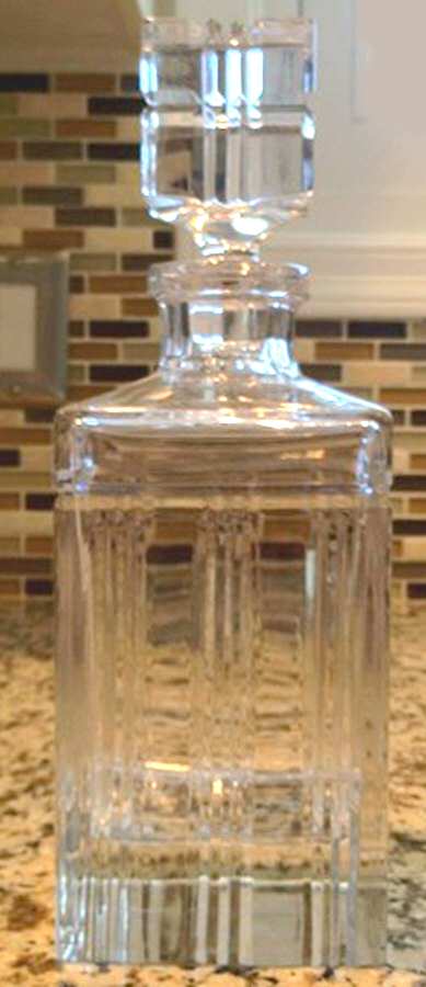 Deco Square Decanter with Stopper by Rogaska-1