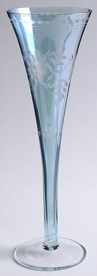 Antique Luster Blue Trumpet Fluted Champagne by Royal Danube-1