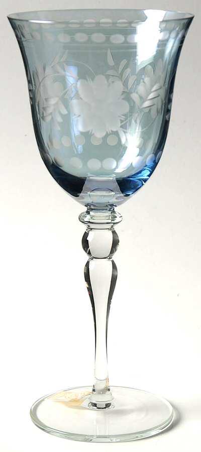 Antique Luster Blue Water Goblet by Royal Danube-1