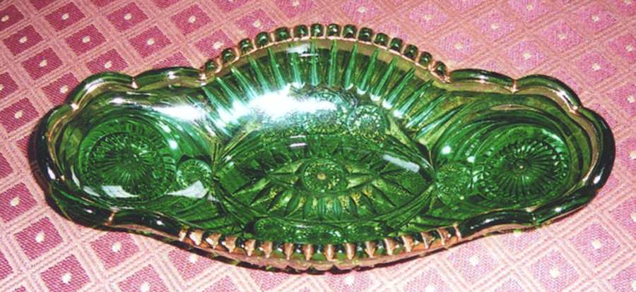 Esther Emerald 8" Oblong Relish by Riverside-1