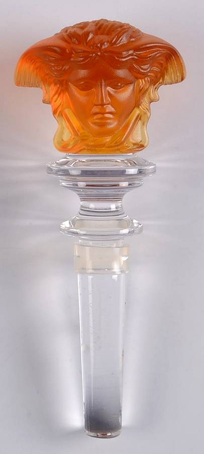Medusa Lumiere Amber Wine Bottle Stopper by Rosenthal-1