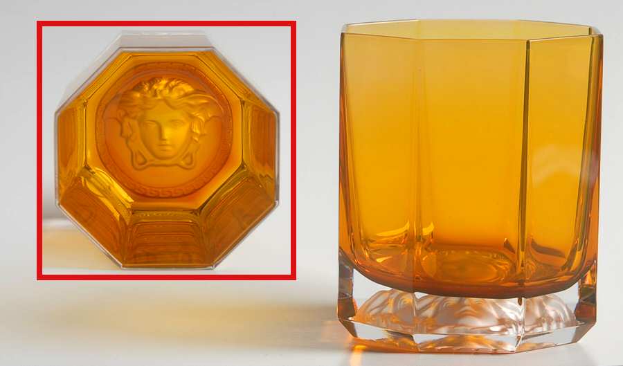 Medusa Lumiere Amber Whiskey Glass by Rosenthal-1