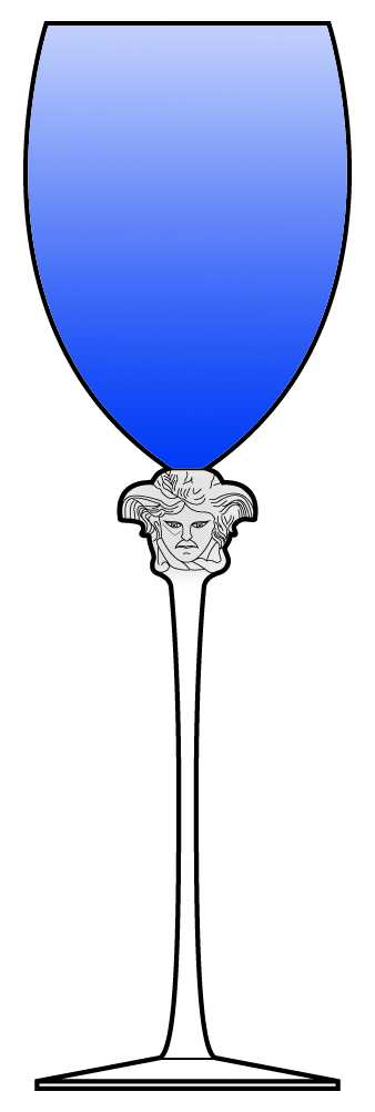 Medusa Lumiere Cobalt Blue Water Goblet by Rosenthal-1
