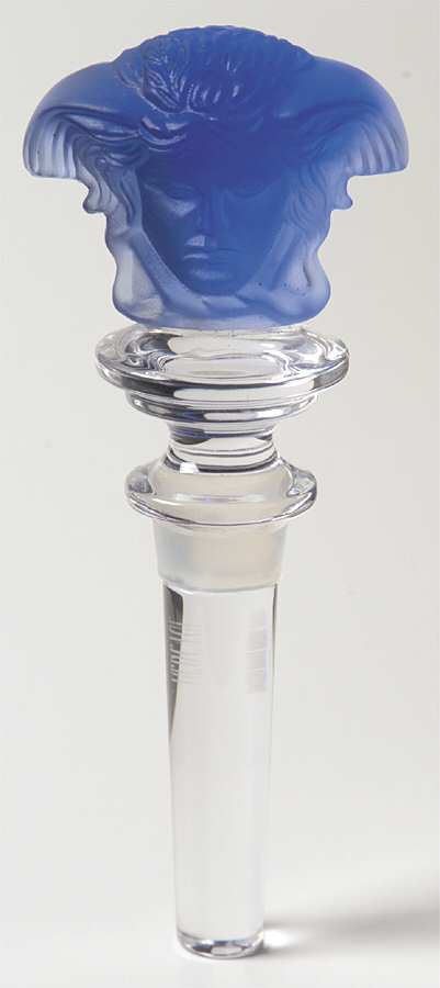 Medusa Lumiere Cobalt Blue Wine Bottle Stopper by Rosenthal-1