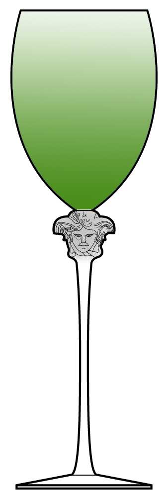 Medusa Lumiere Green Water Goblet by Rosenthal-1