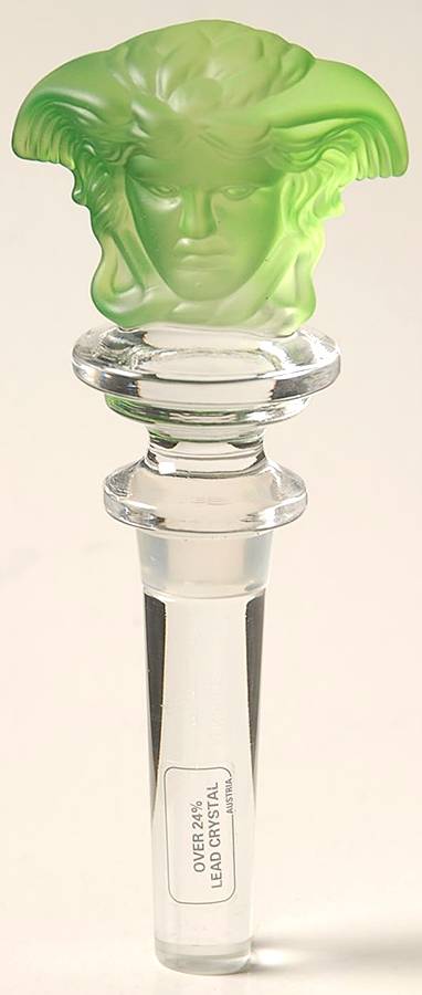 Medusa Lumiere Green Wine Bottle Stopper by Rosenthal-1