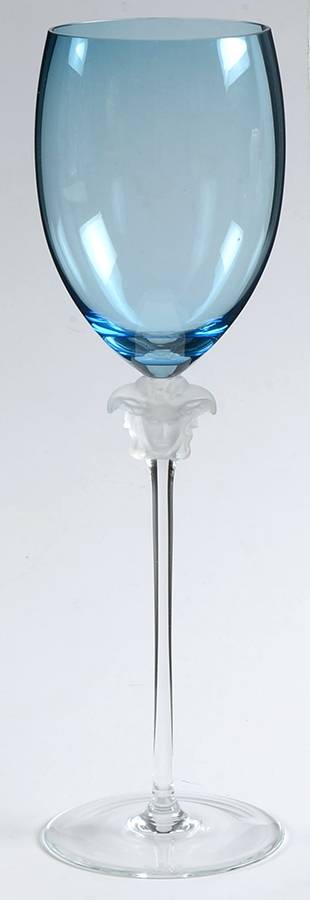 Medusa Lumiere Petrol (Blue) Water Goblet by Rosenthal-1