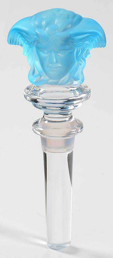 Medusa Lumiere Petrol (Blue) Wine Bottle Stopper by Rosenthal-1