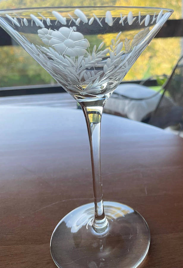 Cut Flower Martini Glass by Paul Revere-1