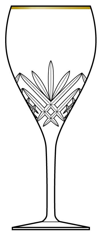 Juliette Gold Water Goblet by Royal Doulton-1