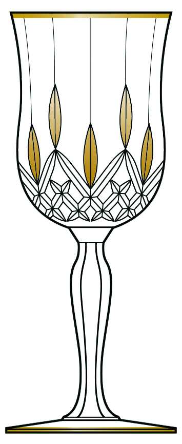 Opera Gold Water Goblet by Royal Crystal Rock-1