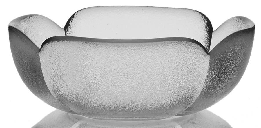 Clover Clear Frosted (Giftware) 5" Round Bowl by Rosenthal-1