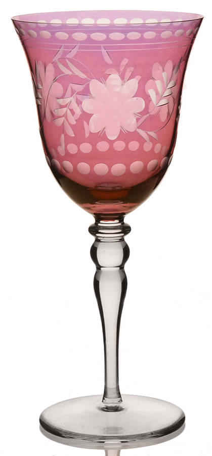 Antique Luster Ruby Water Goblet by Royal Danube-1