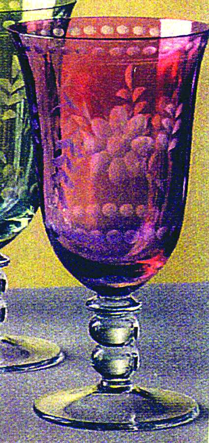 Antique Luster Ruby Wine Glass by Royal Danube-1