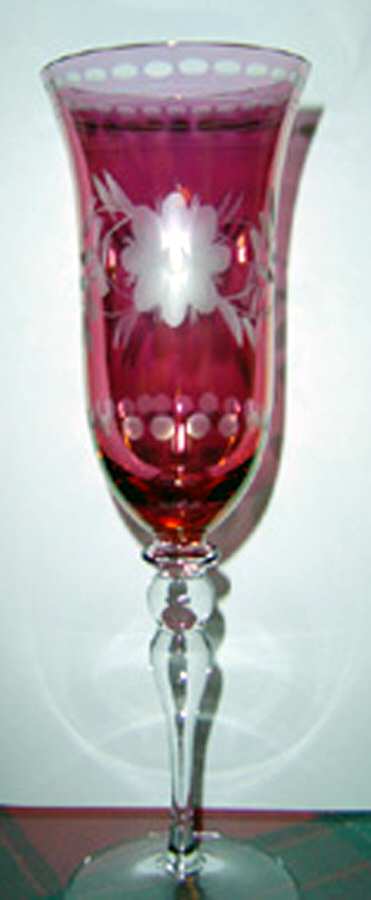 Antique Luster Ruby Fluted Champagne by Royal Danube-1