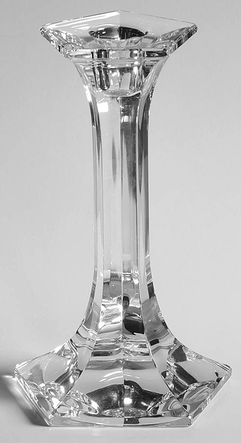 Giftware 6" Single Light Pentagon Candlestick by Riedel Crystal-1