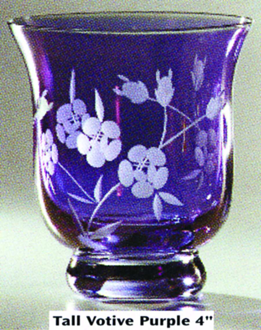 Rose Bouquet Purple Votive Candleholder by Royal Albert-1
