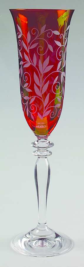 Venetian Ruby Fluted Champagne by Rogaska-1