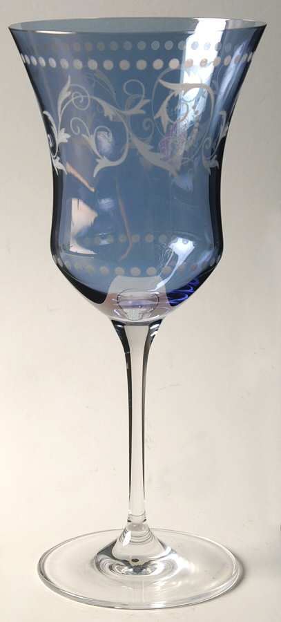 Florentine Twilight (Blue) Water Goblet by Rogaska-1