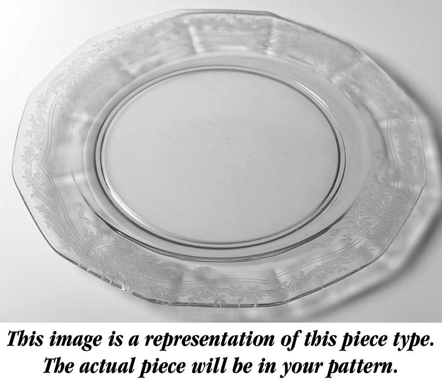 Oak Leaf Green (Brocade) 13" Service Plate by Fostoria-1