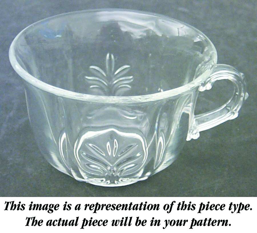 Baroque Blue Flat Punch Cup (Baroque Shape) by Fostoria-1