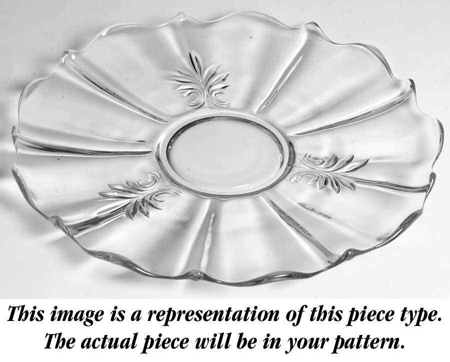 Wheat (Old-Serv Pieces) 14" Torte Plate (Baroque Shape) by Fostoria-1