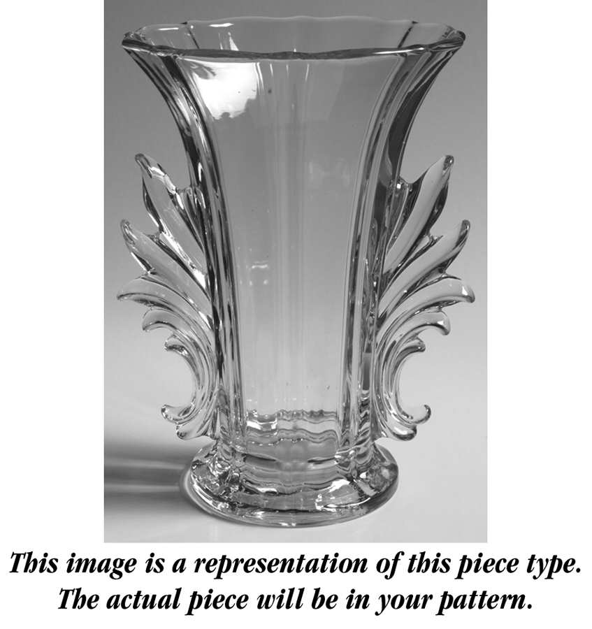 Lido Blue 8" Baroque Handled Flared Vase by Fostoria-1