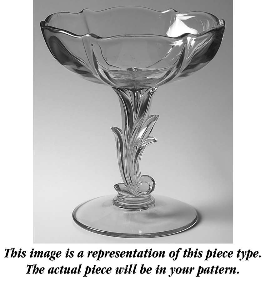 Baroque Clear Footed Preserve No Lid (Baroque Shape) by Fostoria-1