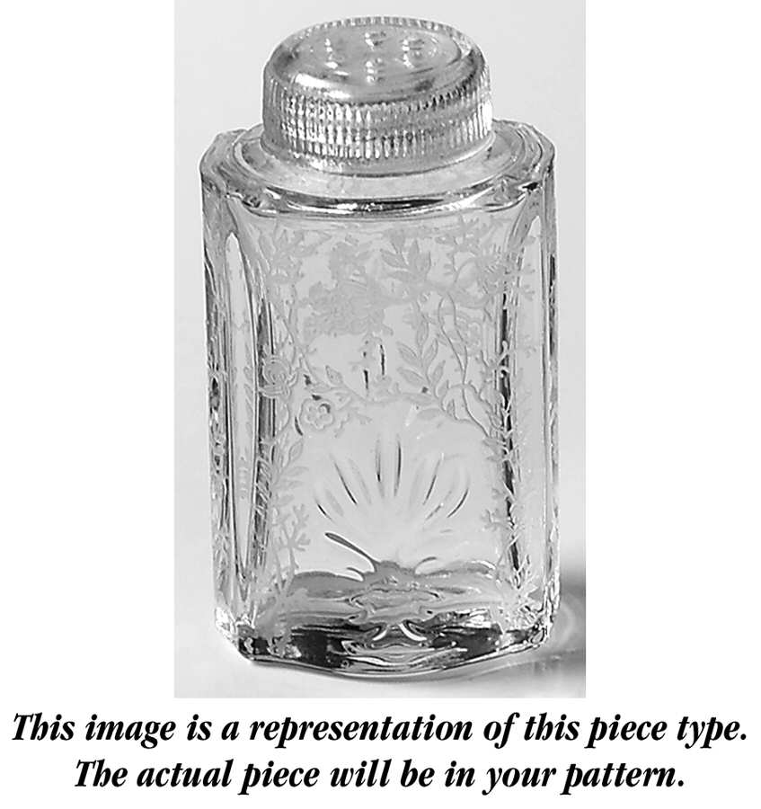 Baroque Clear Shaker with Plastic Lid (Baroque Shape) by Fostoria-1