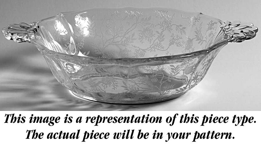 Meadow Rose Blue Handled Sauce Boat (Baroque Shape) by Fostoria-1
