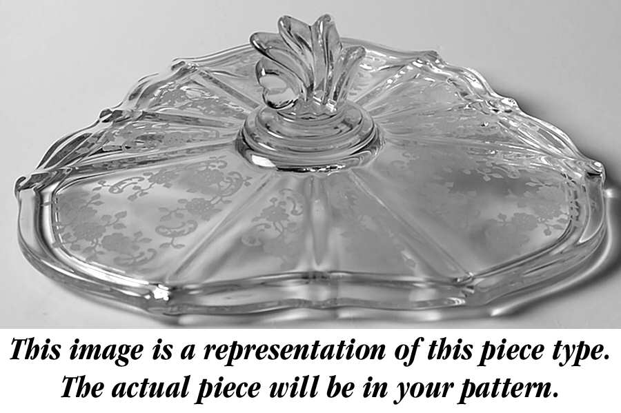 Baroque Clear Lid for Baroque 3 Part Candy Box by Fostoria-1