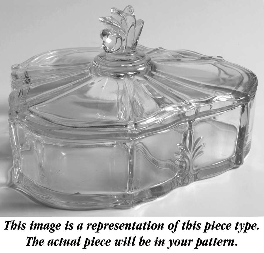 Corsage Clear 3 Part Candy Box & Lid by Fostoria-1