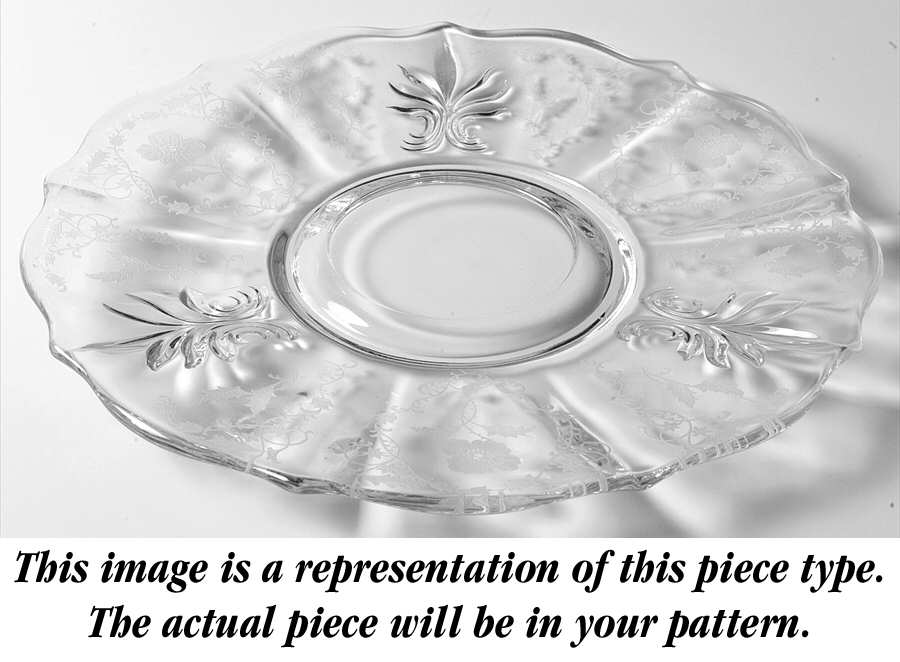Meadow Rose Blue Cracker Plate (Baroque Shape) by Fostoria-1