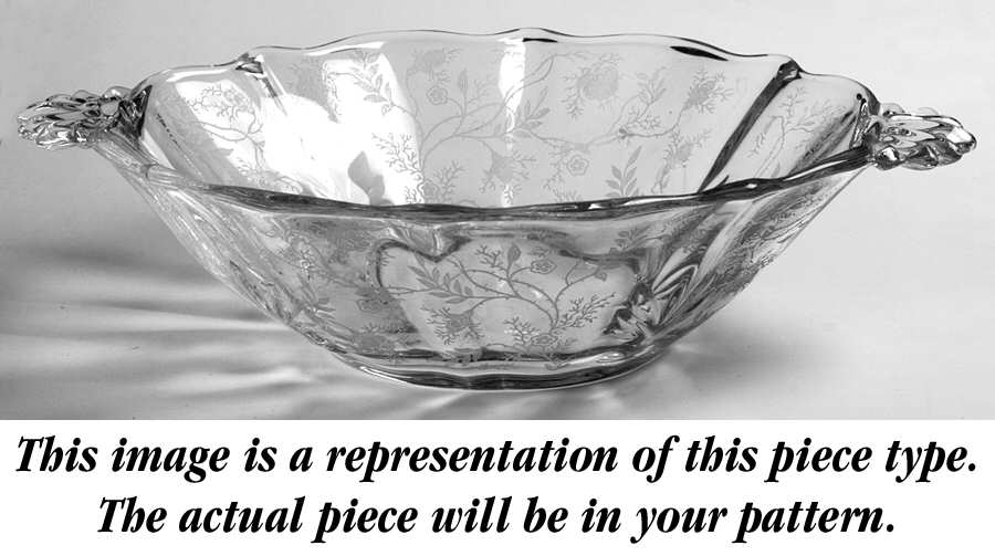 Wheat (Old-Serv Pieces) 10" Round Handled Bowl (Baroque Shape) by Fostoria-1