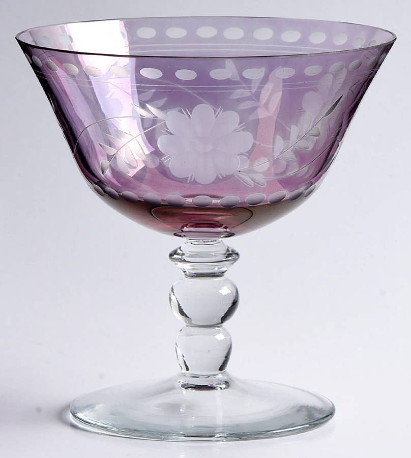 Antique Luster Amethyst Low Sherbet by Royal Danube-1