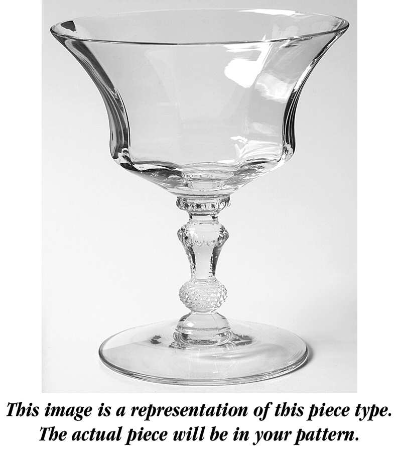 Rose Point Clear (Stem 3500, Gold Trim, Etched) Low Sherbet by Cambridge-1