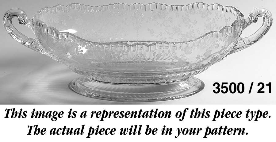 Gadroon Ruby 16" Oval Handled Footed Bowl by Cambridge-1