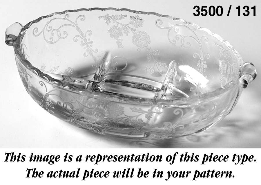 Gadroon Ruby 4 1/2" Oval Ashtray (Shape 3500) by Cambridge-1